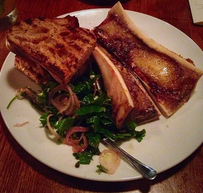 Stanbury signature dishes The menu changes daily. Past dishes include Bone Marrow, Crispy Pig Head, and various crudos and handmade pastas.